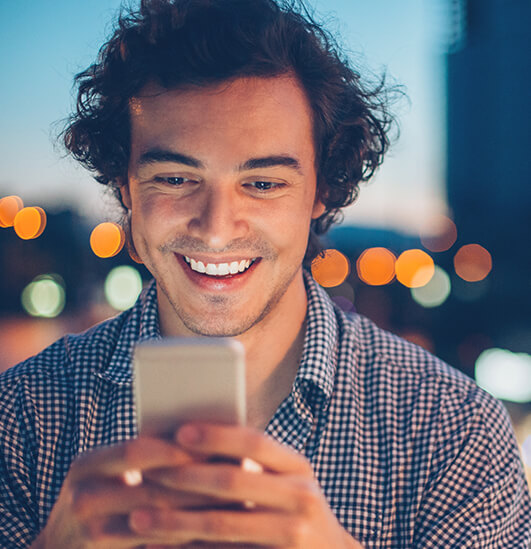 man on cell phone