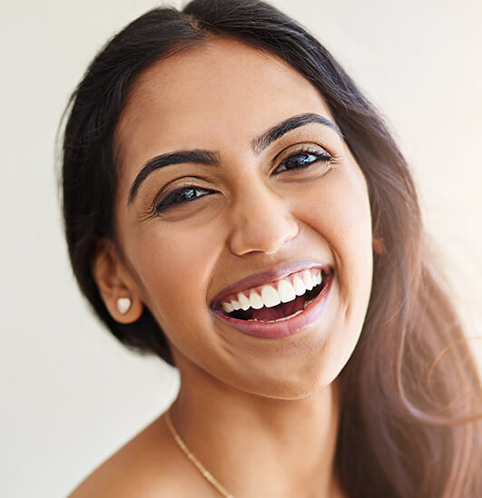 woman with a beautiful, white smile